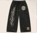 Black washed sweatpants