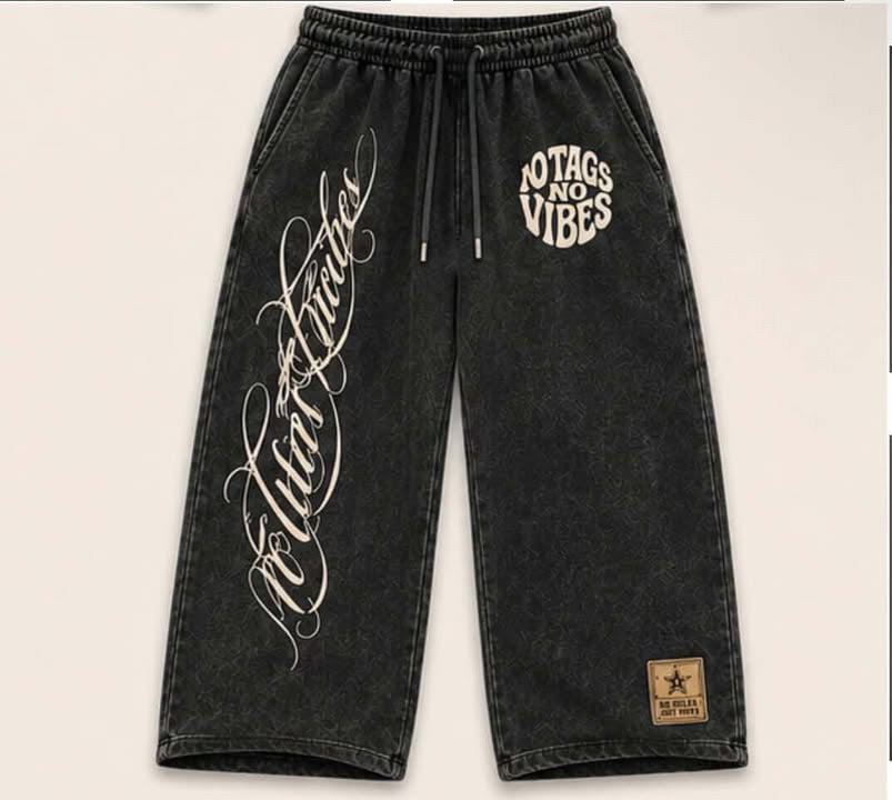 Black washed sweatpants