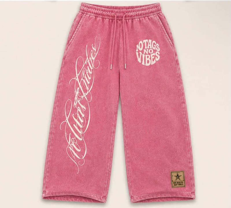 Pink washed sweatpants