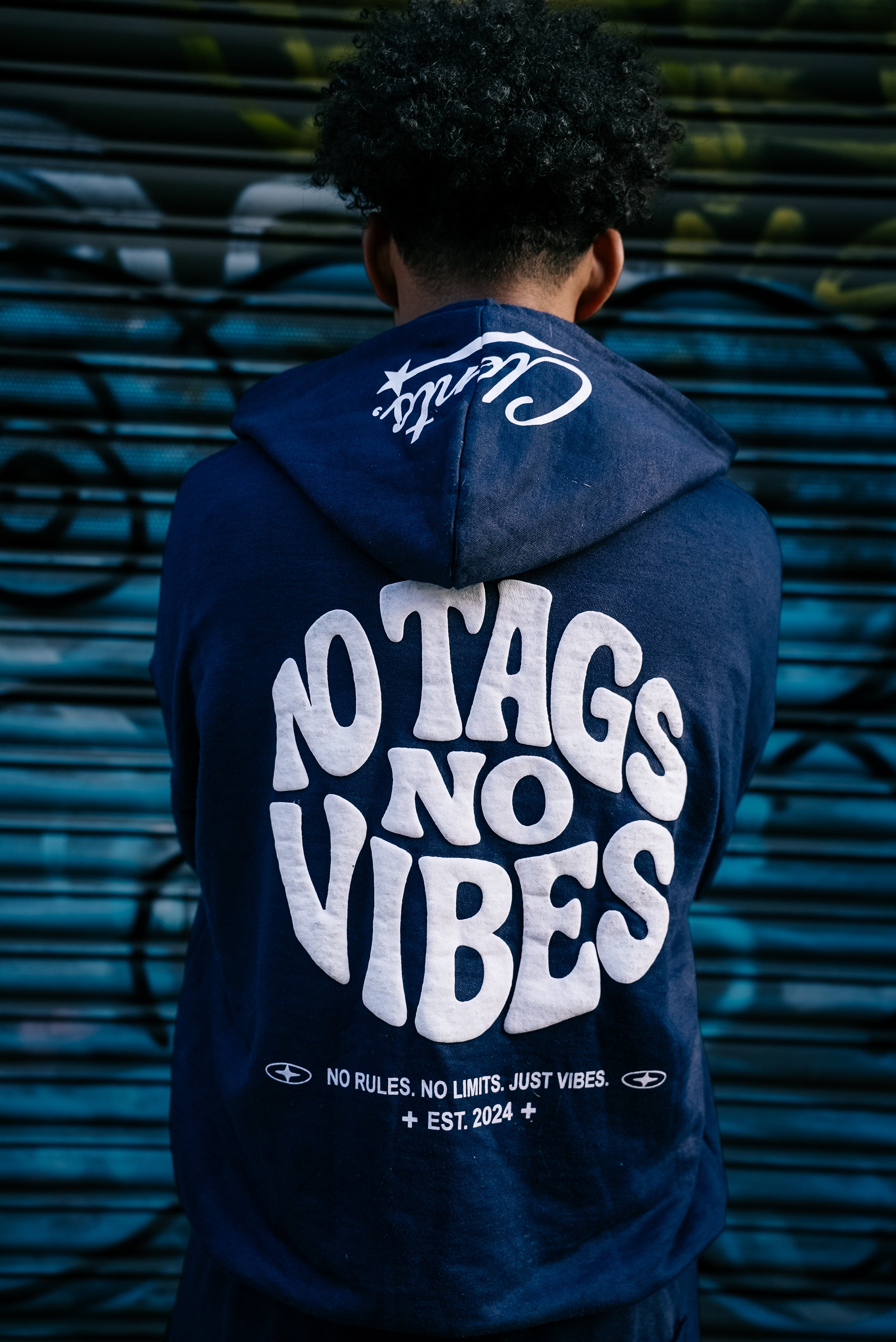 Navy washed Hoodie