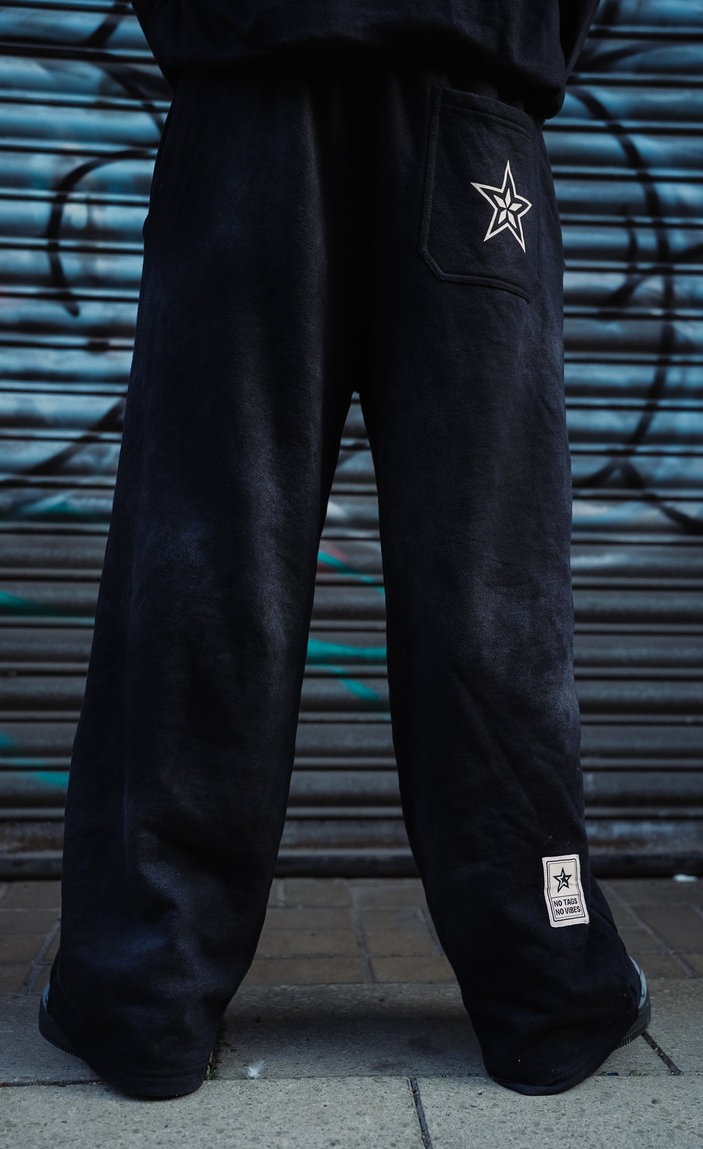Black washed sweatpants